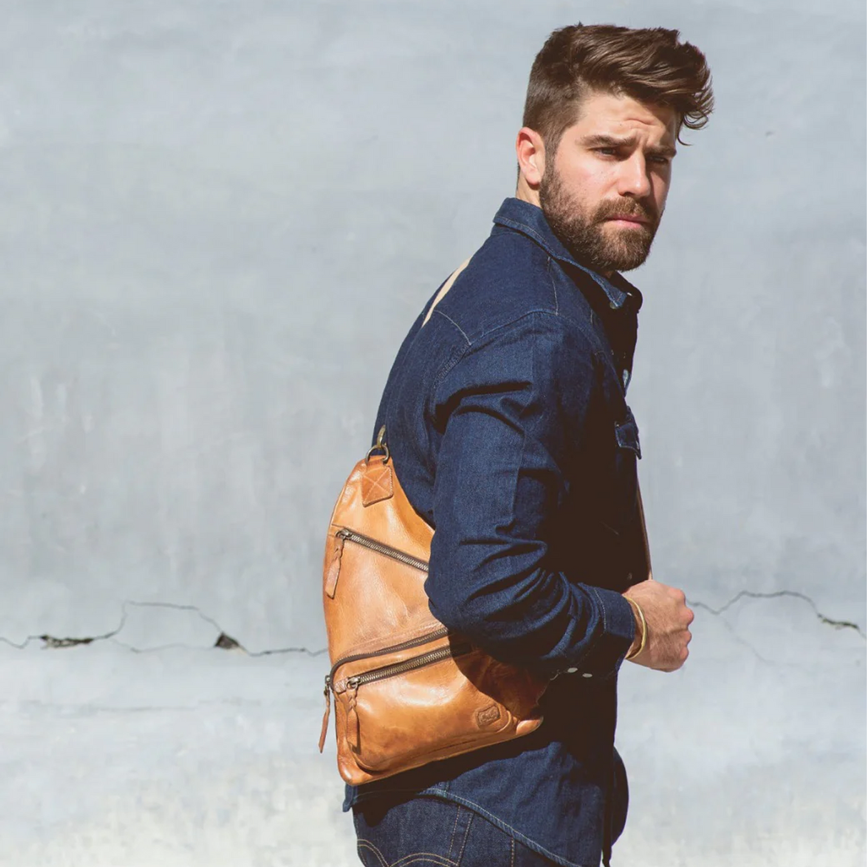 Bed Stu Andie - Tan Rustic Accessories - Bags - Crossbody - The Heel Shoe Fitters