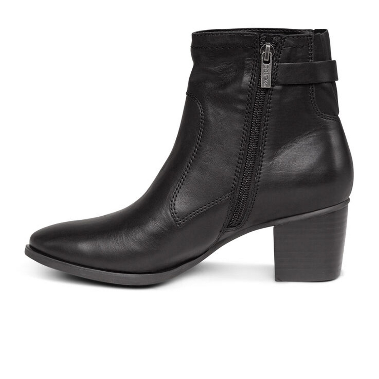 Aetrex Rubi Heeled Ankle Boot (Women) - Black Boots - Fashion - Ankle Boot - The Heel Shoe Fitters