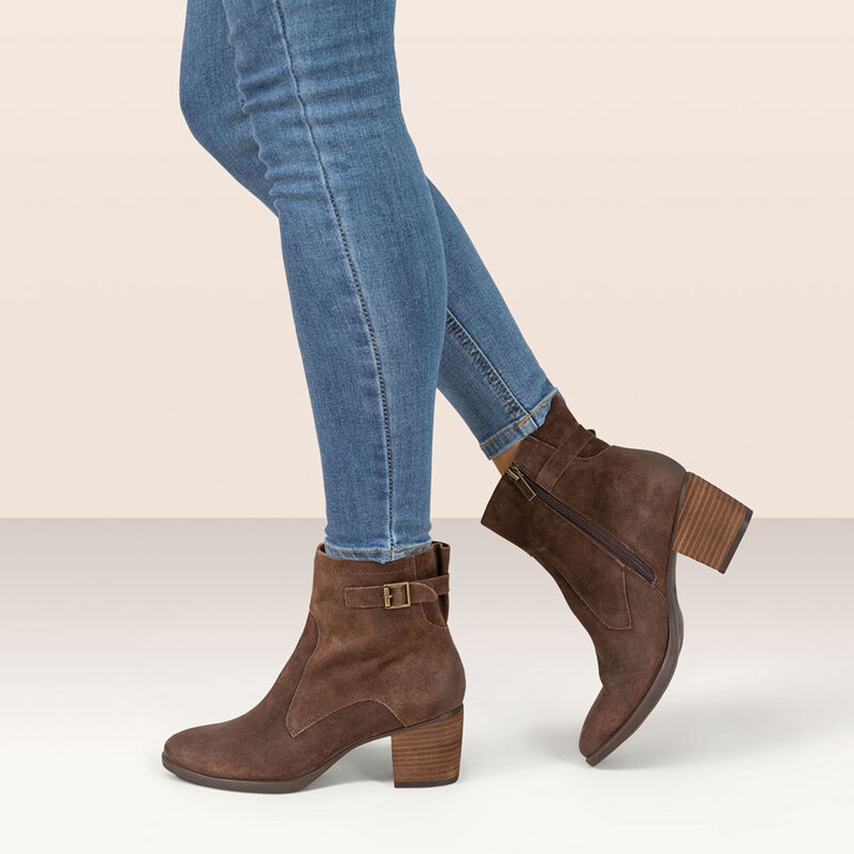 Aetrex Rubi Heeled Ankle Boot (Women) - Dark Brown - The Heel Shoe Fitters