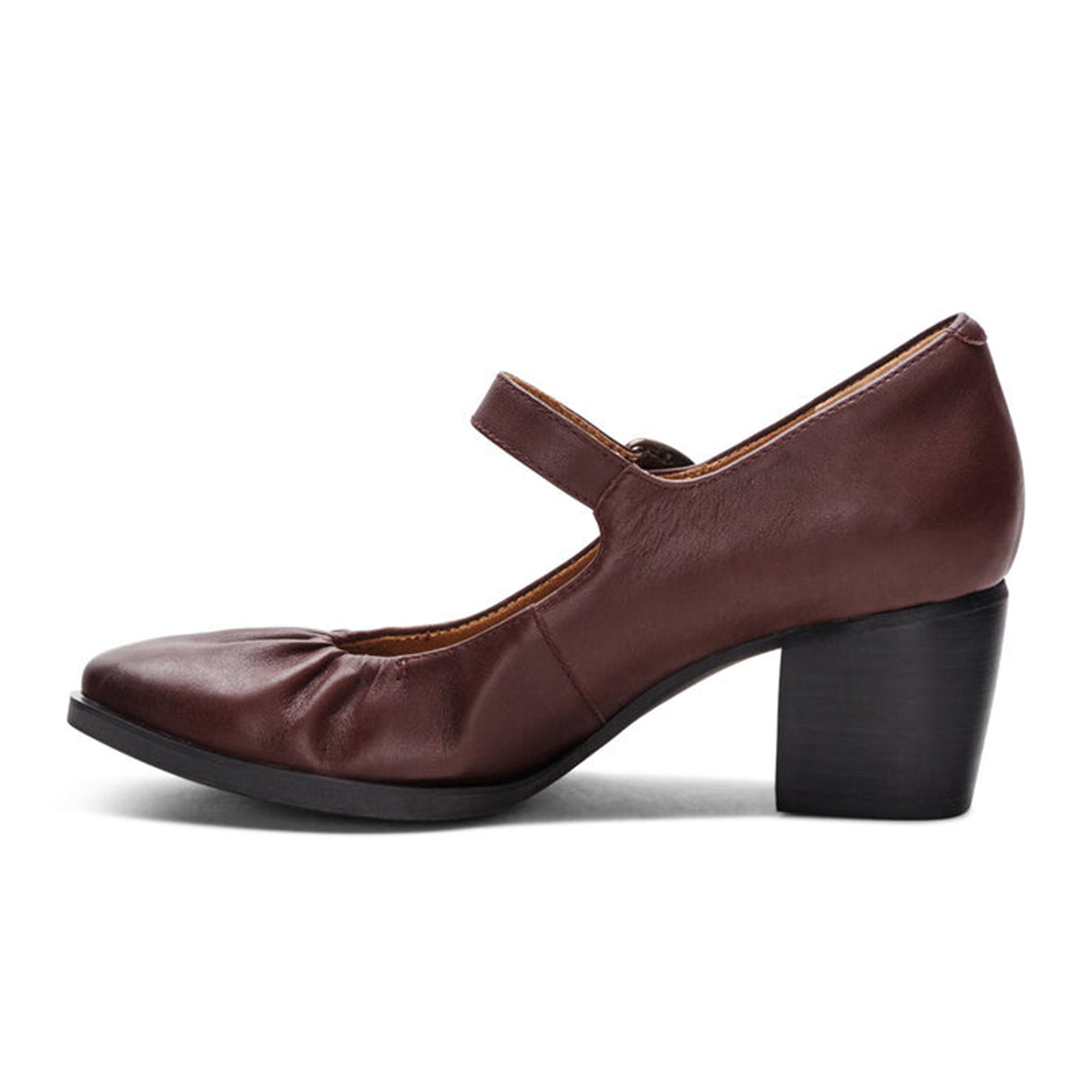 Aetrex Sara Heeled Mary Jane (Women) - Burgundy Dress-Casual - Heels - The Heel Shoe Fitters