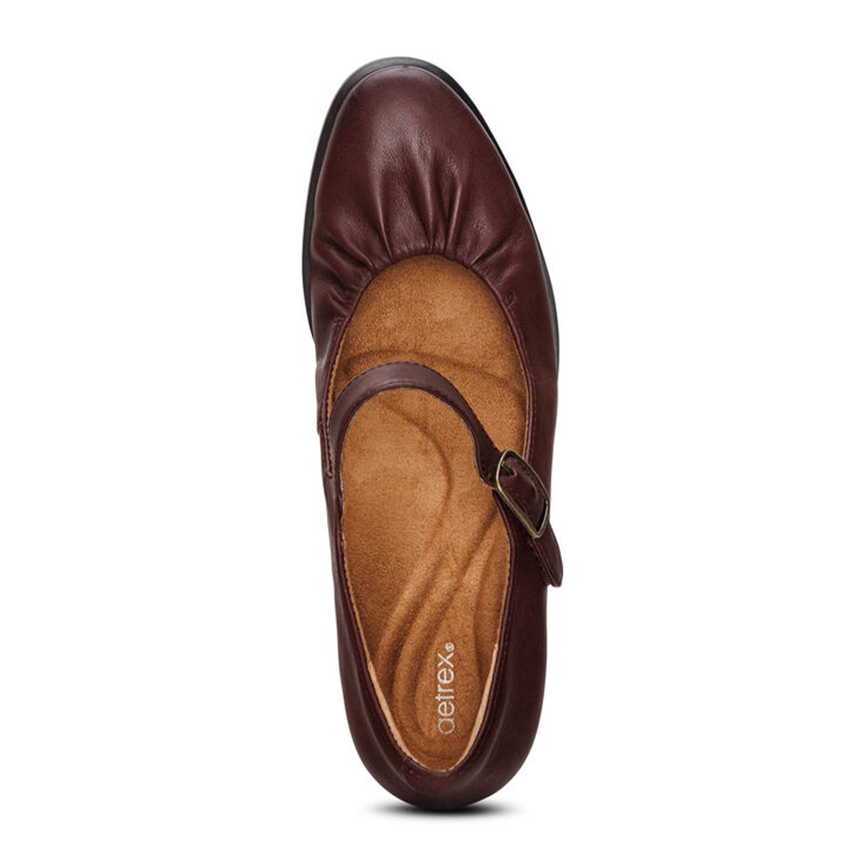 Aetrex Sara Heeled Mary Jane (Women) - Burgundy Dress-Casual - Heels - The Heel Shoe Fitters