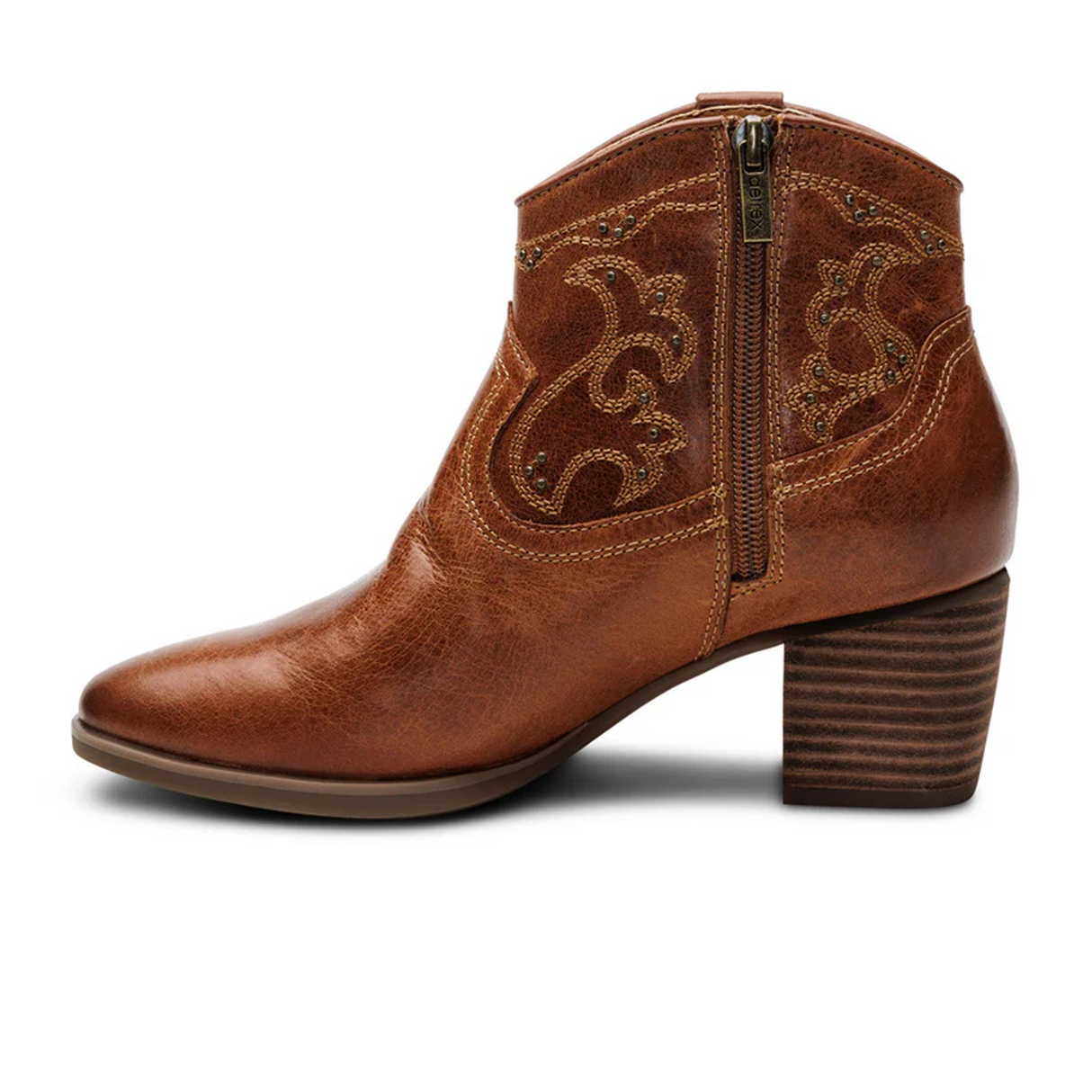Aetrex Reagan Boot (Women) - Cognac Boots - Casual - Low - The Heel Shoe Fitters