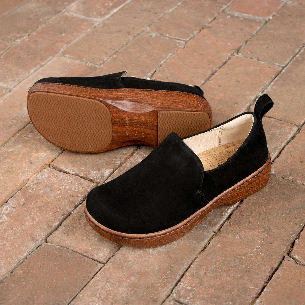 Alegria Orygin Slip On (Women) - Black Truffle Dress-Casual - Slip On - The Heel Shoe Fitters