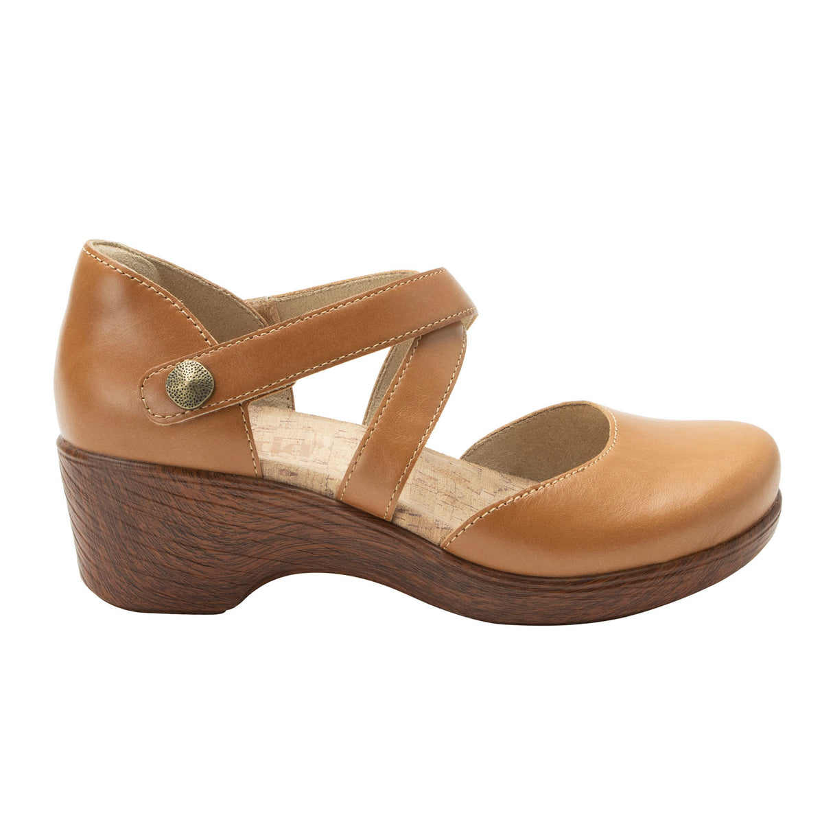 Alegria Savina Heeled Sandal (Women) - Latte Dress-Casual - Slip On - The Heel Shoe Fitters