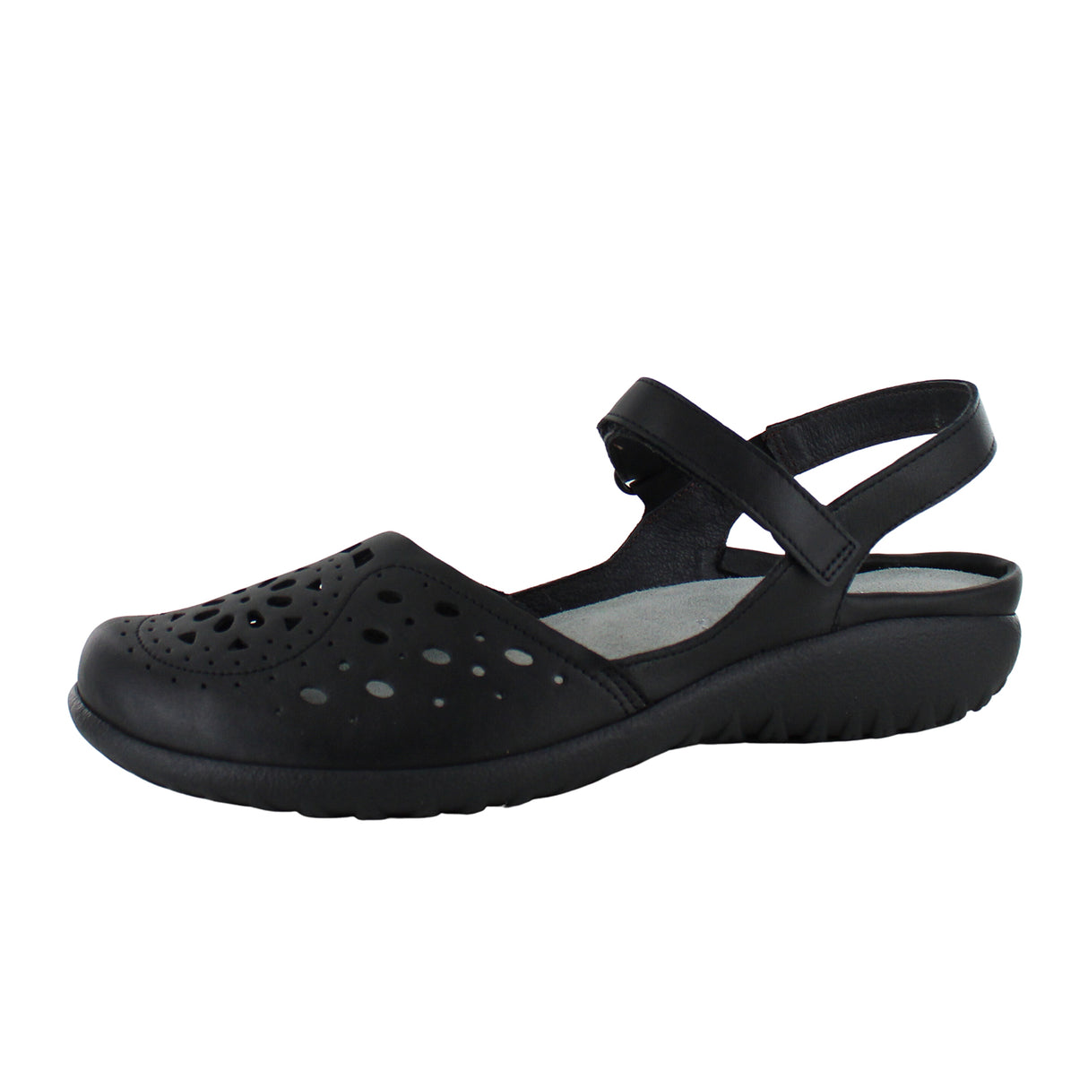 Naot Arataki Backstrap Sandal (Women) - Black Raven Dress-Casual - Flat - The Heel Shoe Fitters