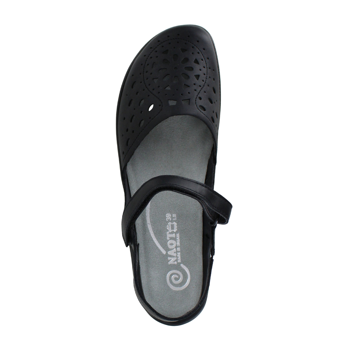 Naot Arataki Backstrap Sandal (Women) - Black Raven Dress-Casual - Flat - The Heel Shoe Fitters