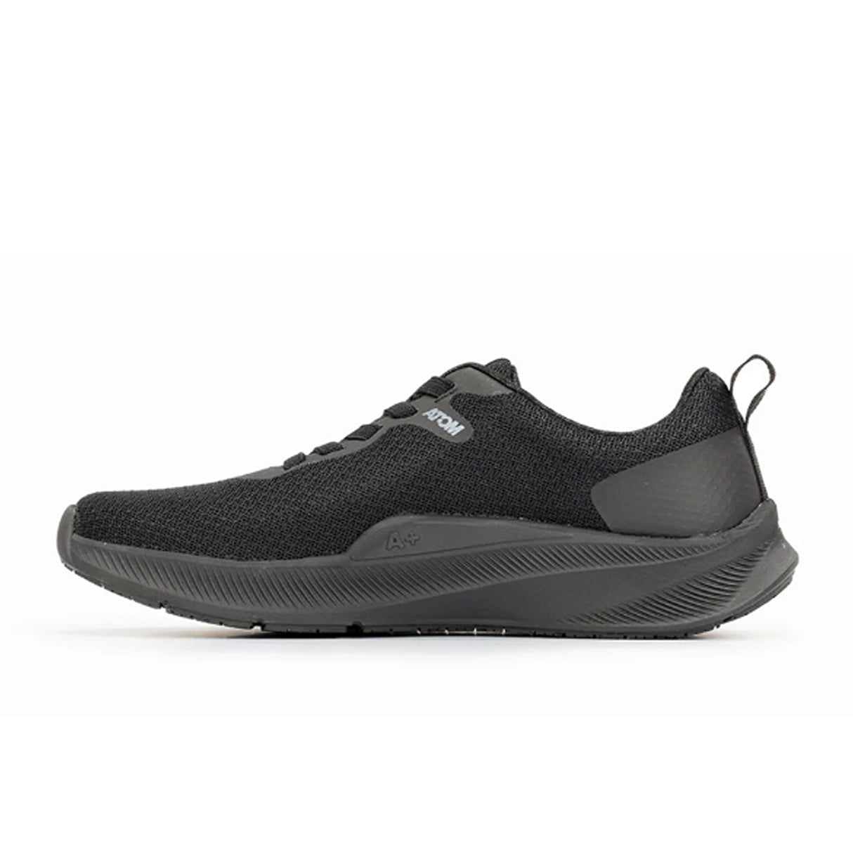 Atom Activity Sneaker (Men) - Black Athletic - Walking - The Heel Shoe Fitters