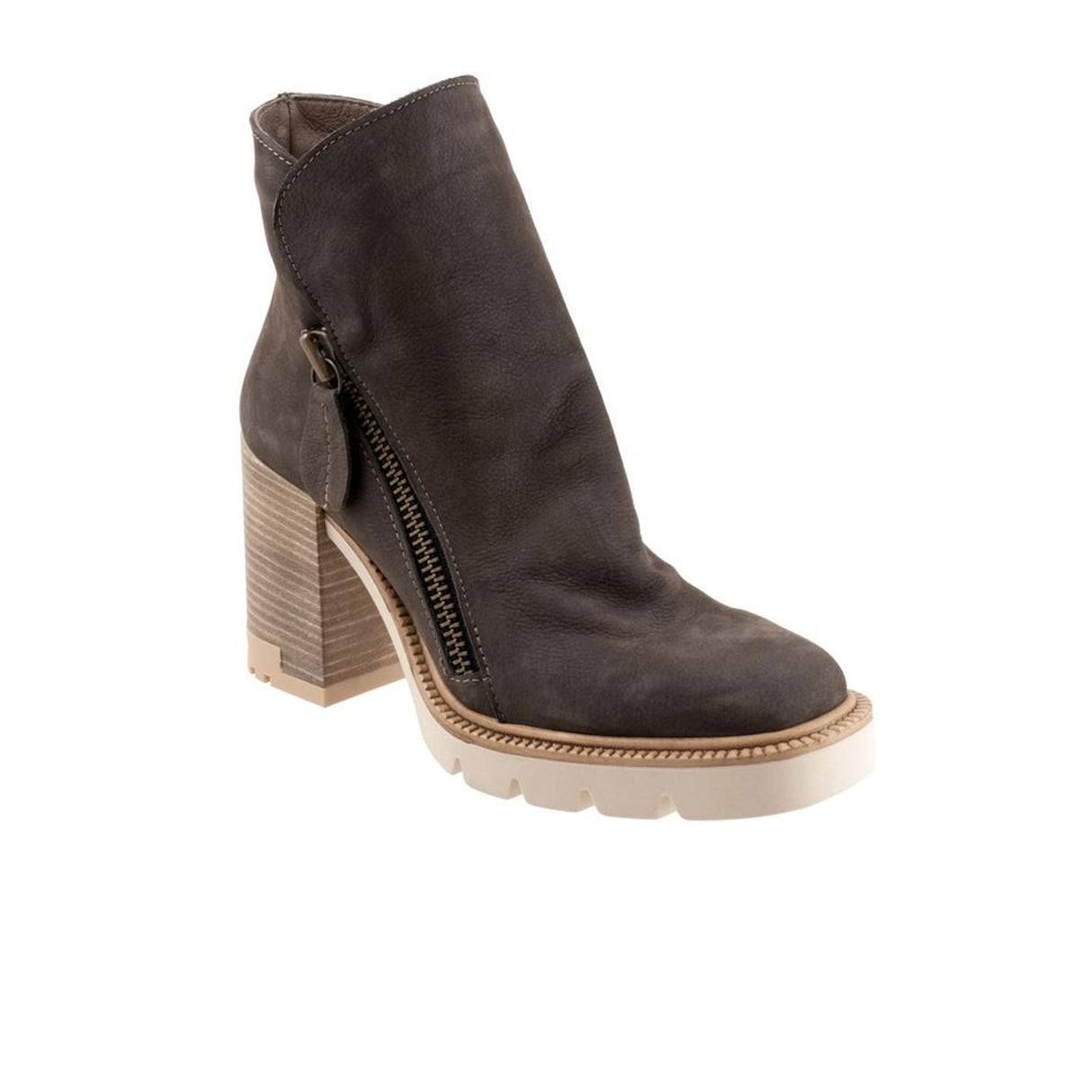 Bueno Elliott Heeled Mid Boot (Women) - Stone Nubuck Boots - Fashion - Ankle Boot - The Heel Shoe Fitters