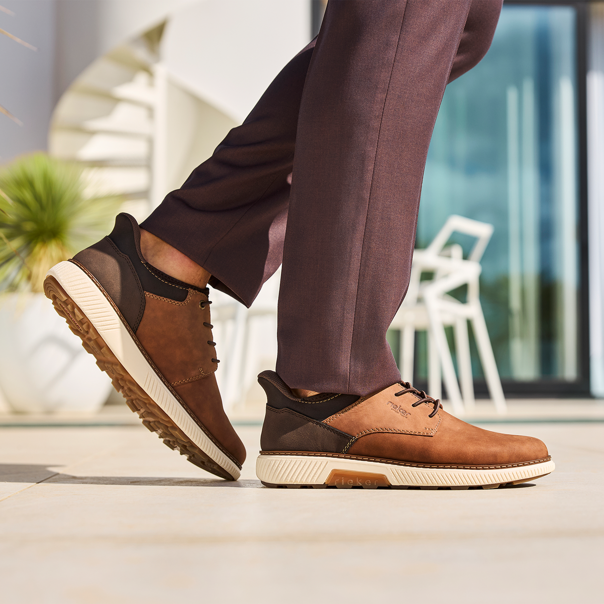 Rieker Stan B3357 Oxford (Men) - Brown/Braun/Schoko/Braun Dress-Casual - Oxford - The Heel Shoe Fitters