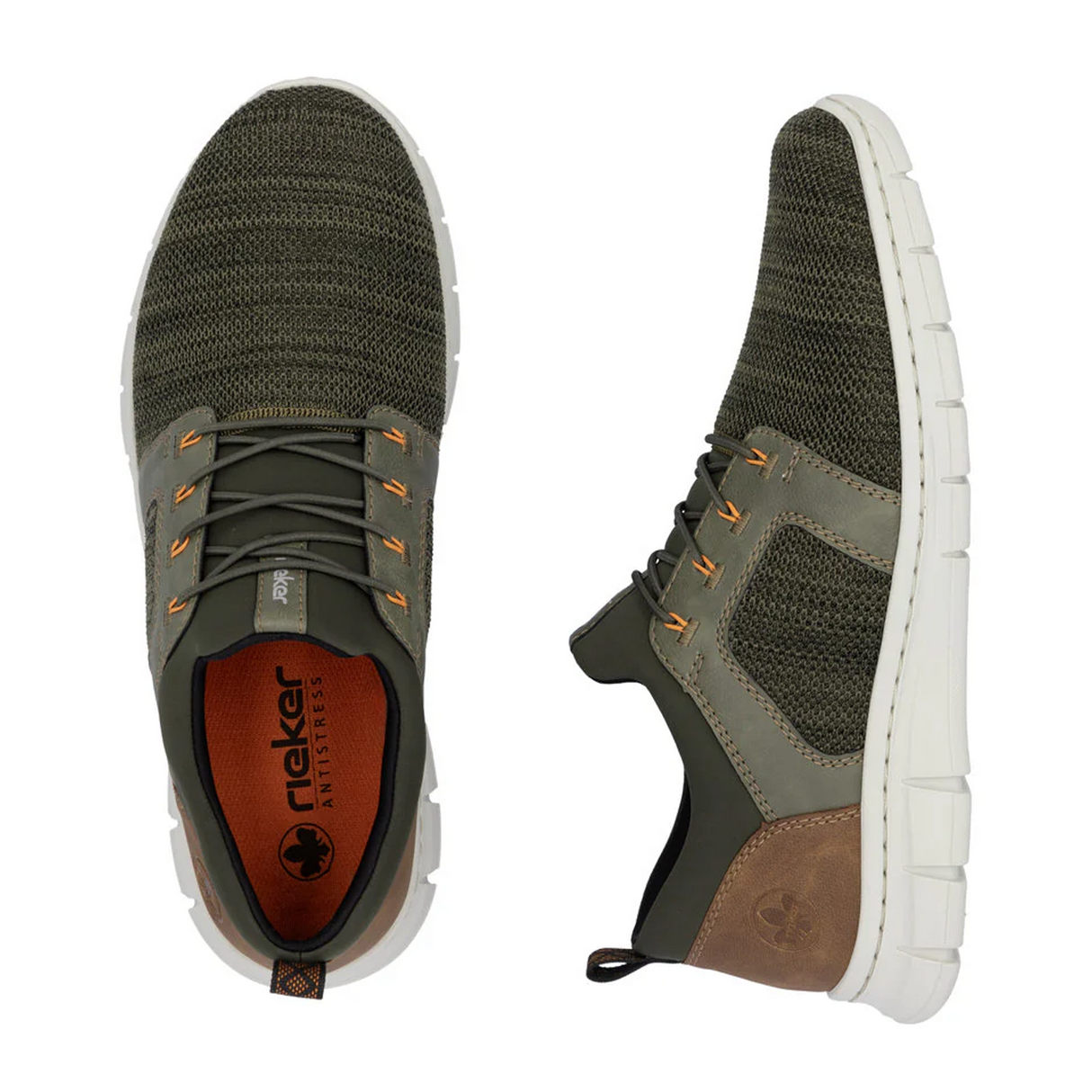 Rieker Timo 96 Sneaker (Men) - Moos/Olive/Mandel/Pesto Athletic - Casual - Slip On - The Heel Shoe Fitters