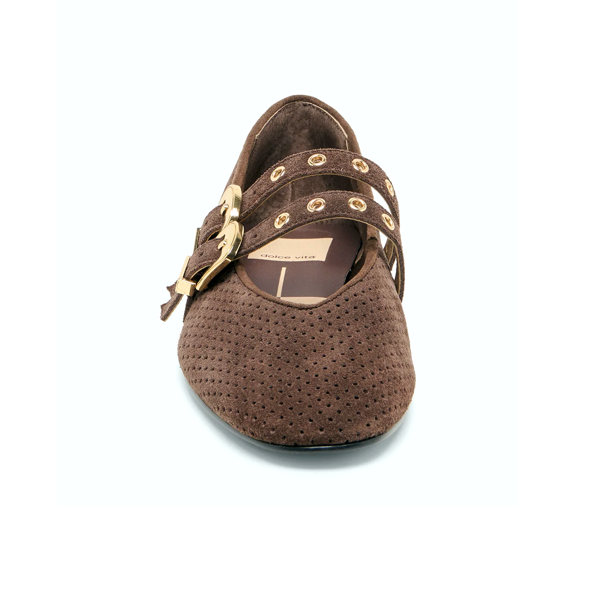 Dolce Vita Baylee Grommet Flat (Women) - Dark Brown Dress-Casual - Flat - The Heel Shoe Fitters