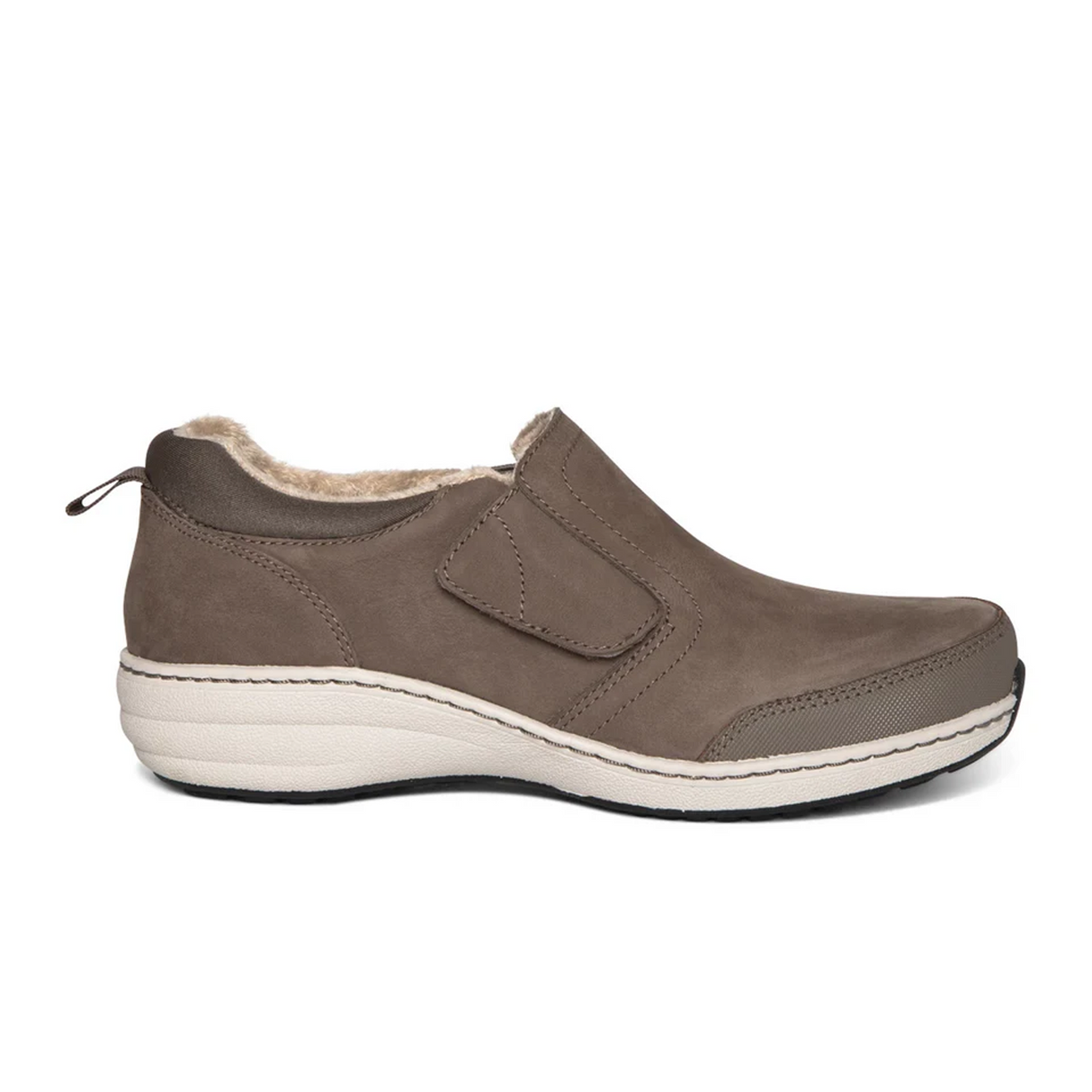 Aetrex Tyra Slip On (Women) - Warm Grey Dress-Casual - Slip On - The Heel Shoe Fitters