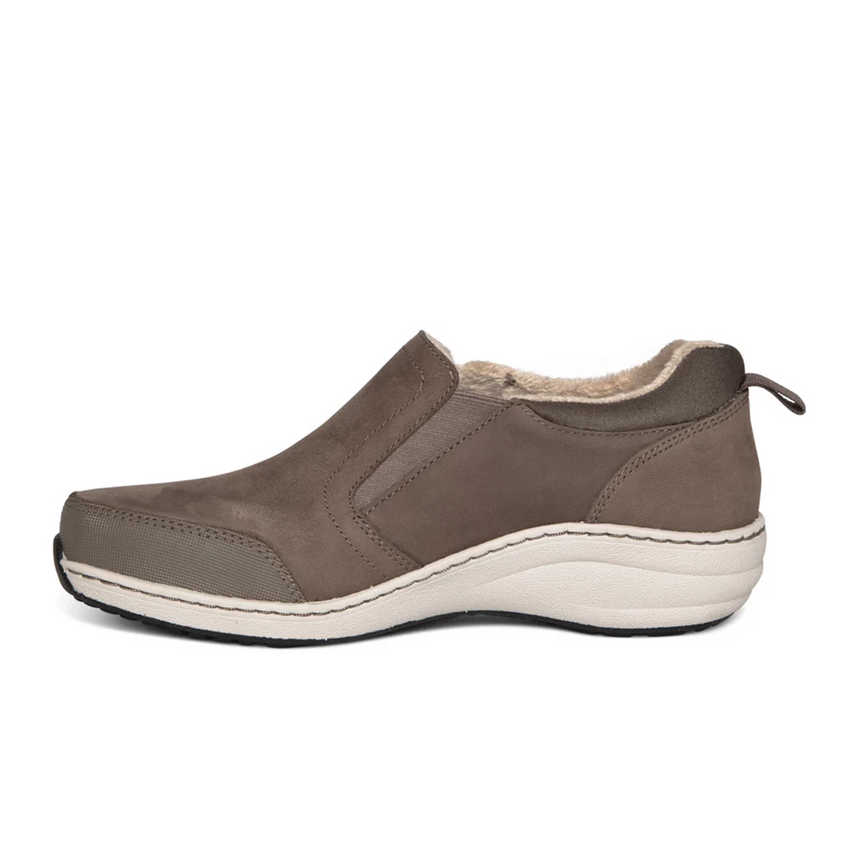 Aetrex Tyra Slip On (Women) - Warm Grey Dress-Casual - Slip On - The Heel Shoe Fitters