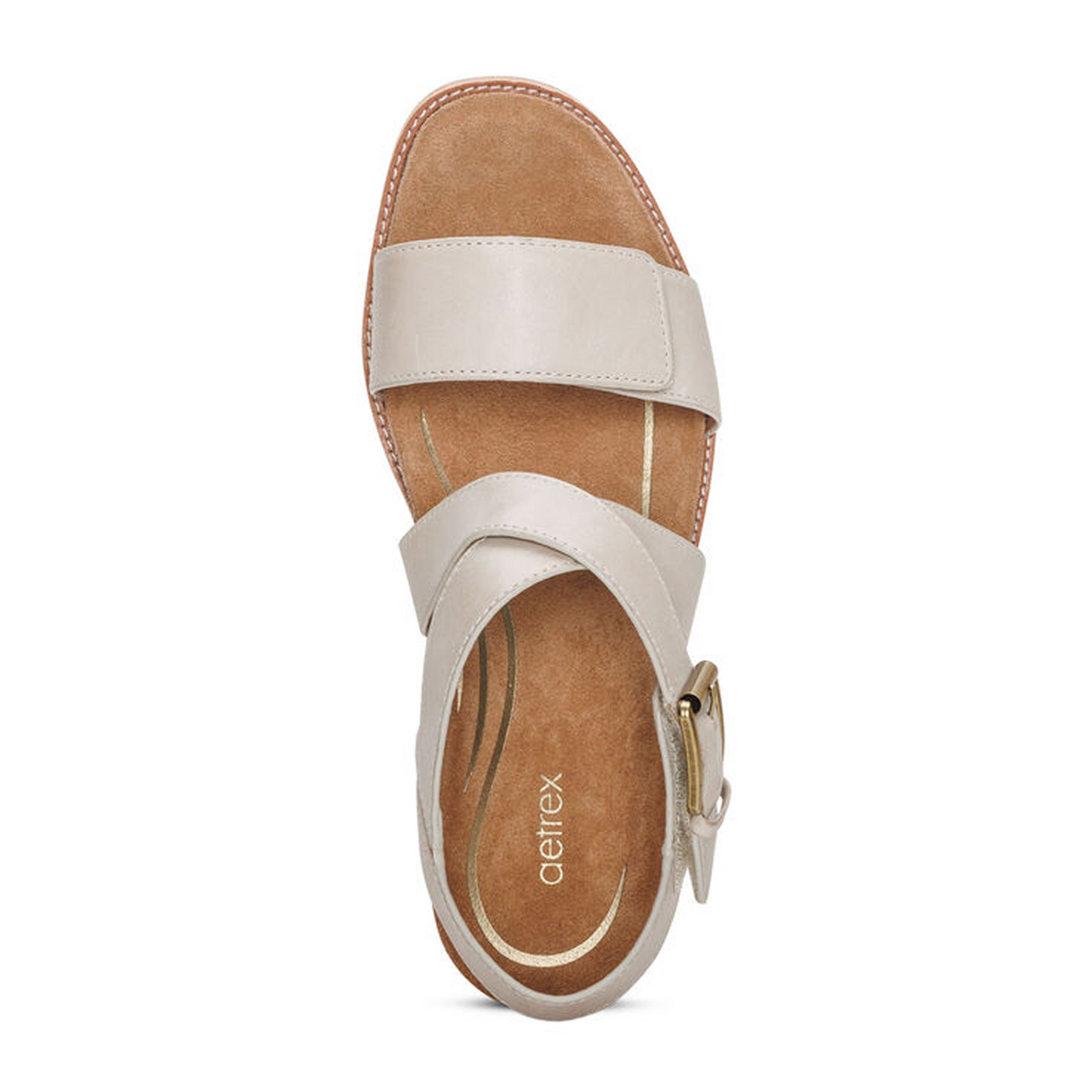 Aetrex Kristin Heeled Sandal (Women) - Ivory Sandal - Heel/Wedge - The Heel Shoe Fitters