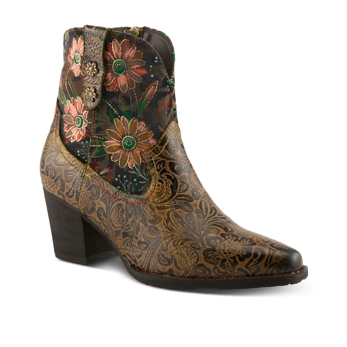 L'Artiste Brydie Boot (Women) - Olive Multi Boots - Casual - Low - The Heel Shoe Fitters