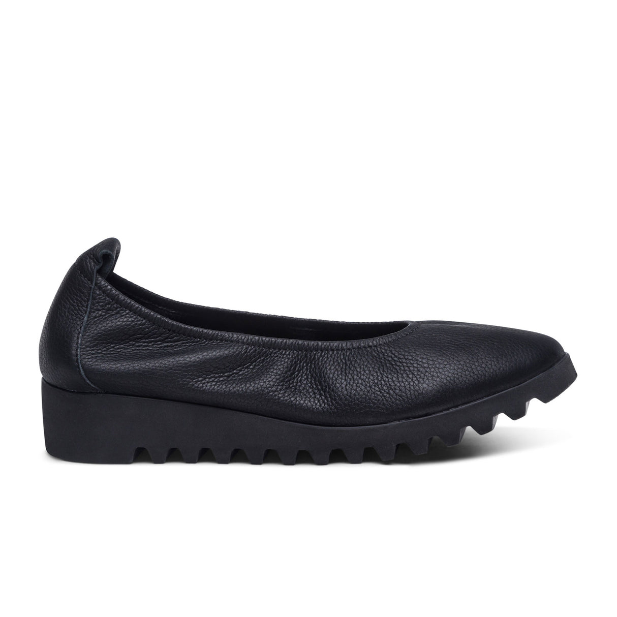 Aetrex Brianna Ballet Flat (Women) - Black Dress-Casual - Flat - The Heel Shoe Fitters