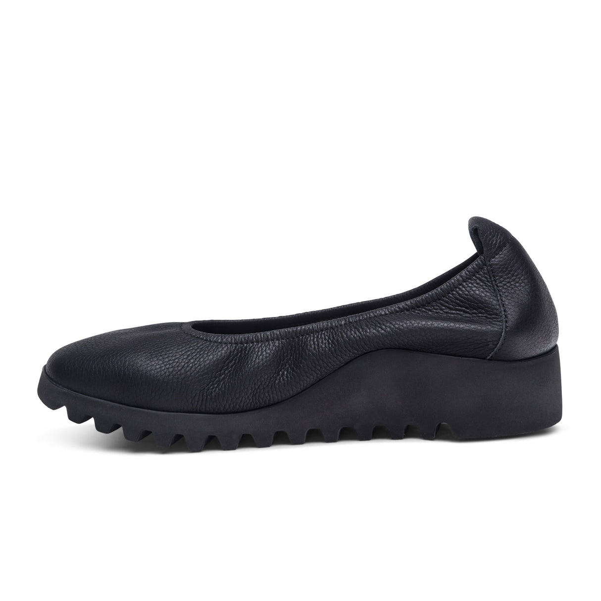 Aetrex Brianna Ballet Flat (Women) - Black Dress-Casual - Flat - The Heel Shoe Fitters