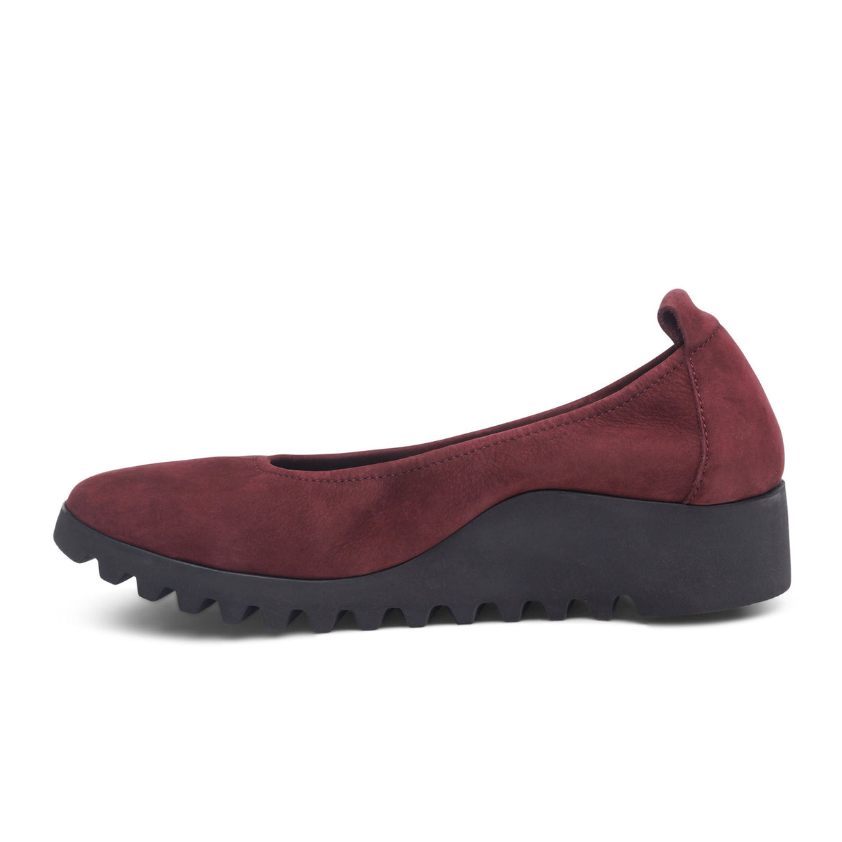 Aetrex Brianna Ballet Flat (Women) - Burgundy Dress-Casual - Flat - The Heel Shoe Fitters