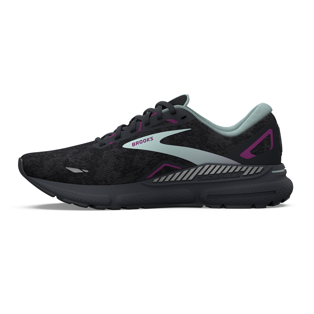 Brooks Adrenaline GTS 23 Running Shoe (Women) - Black/Light Blue/Purple Athletic - Running - The Heel Shoe Fitters