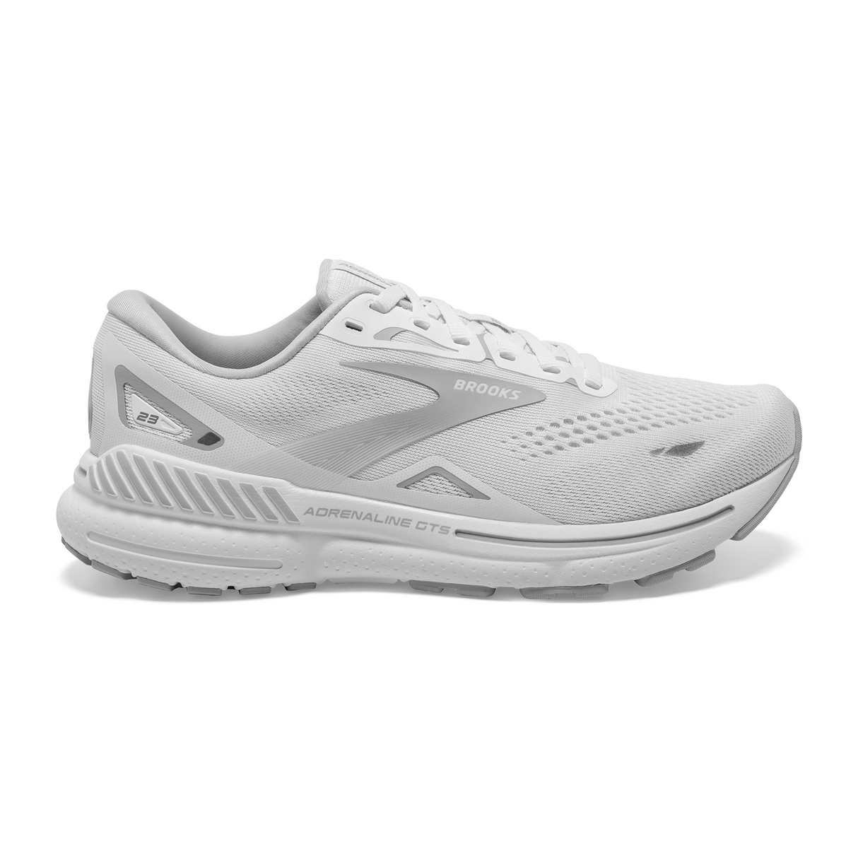 Brooks Adrenaline GTS 23 Running Shoe (Women) - White/Oyster/Silver Athletic - Running - The Heel Shoe Fitters