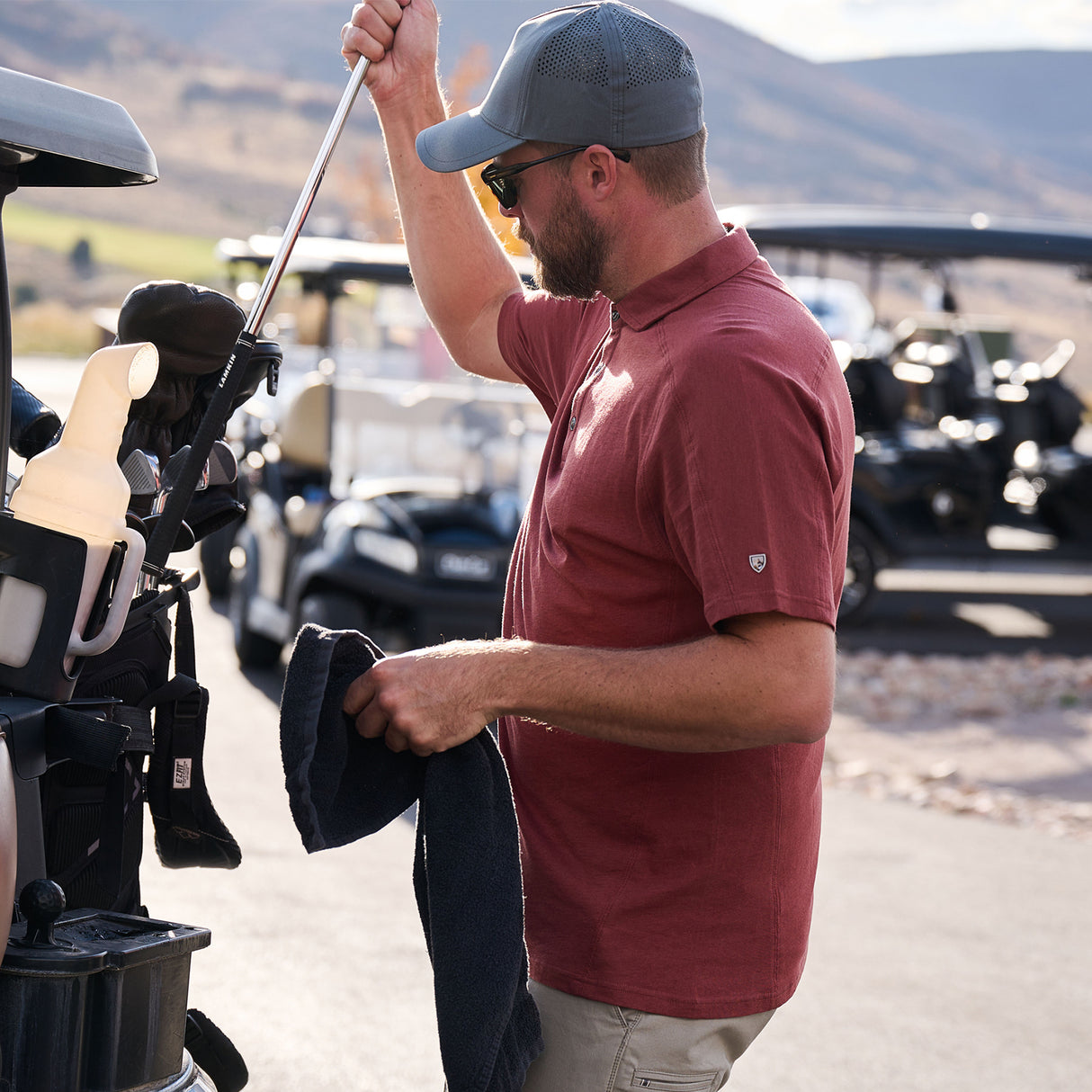 Kuhl Brazen Kuhldry Polo (Men) - Sundried Tomato Apparel - Top - ShortSleeve - The Heel Shoe Fitters