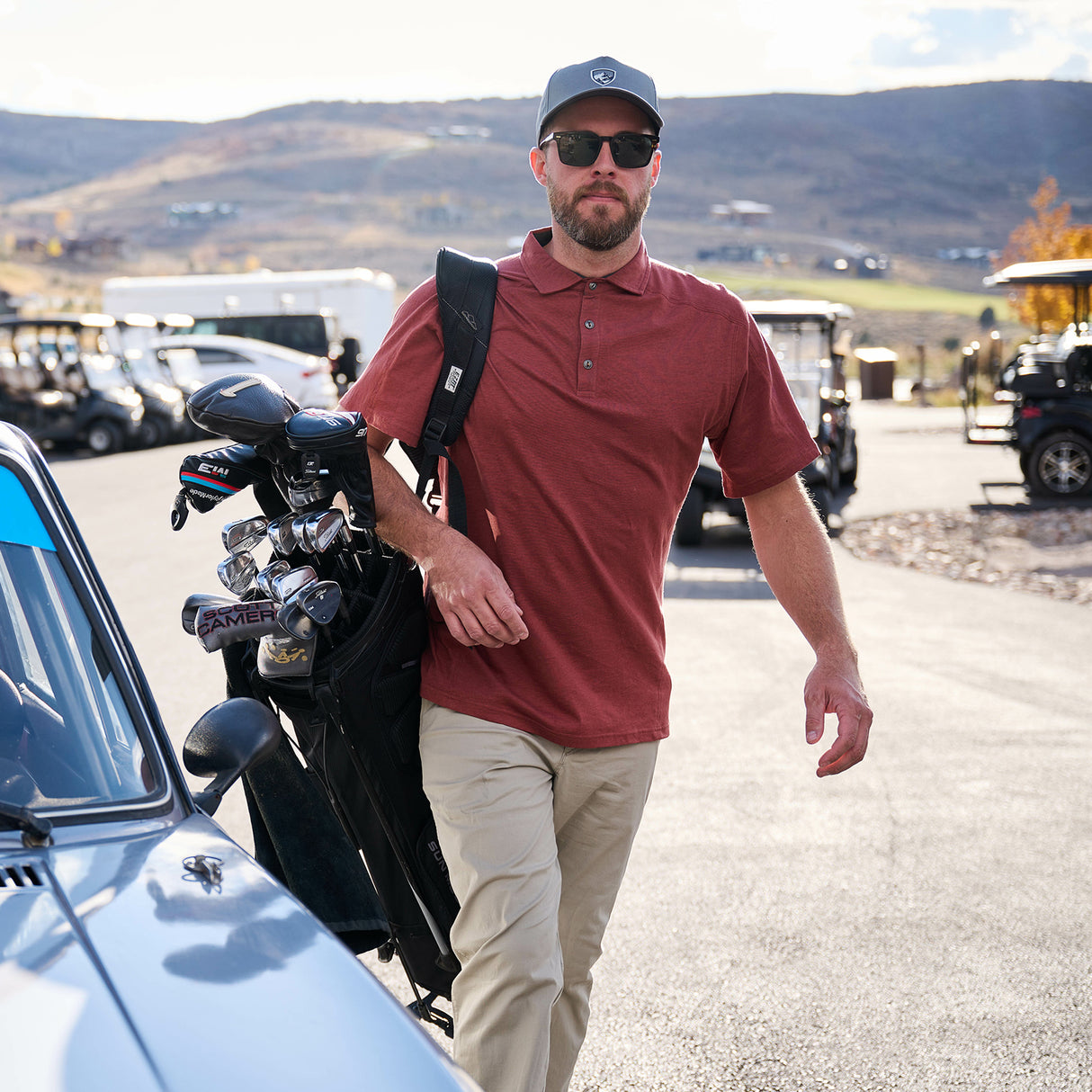 Kuhl Brazen Kuhldry Polo (Men) - Sundried Tomato Apparel - Top - ShortSleeve - The Heel Shoe Fitters