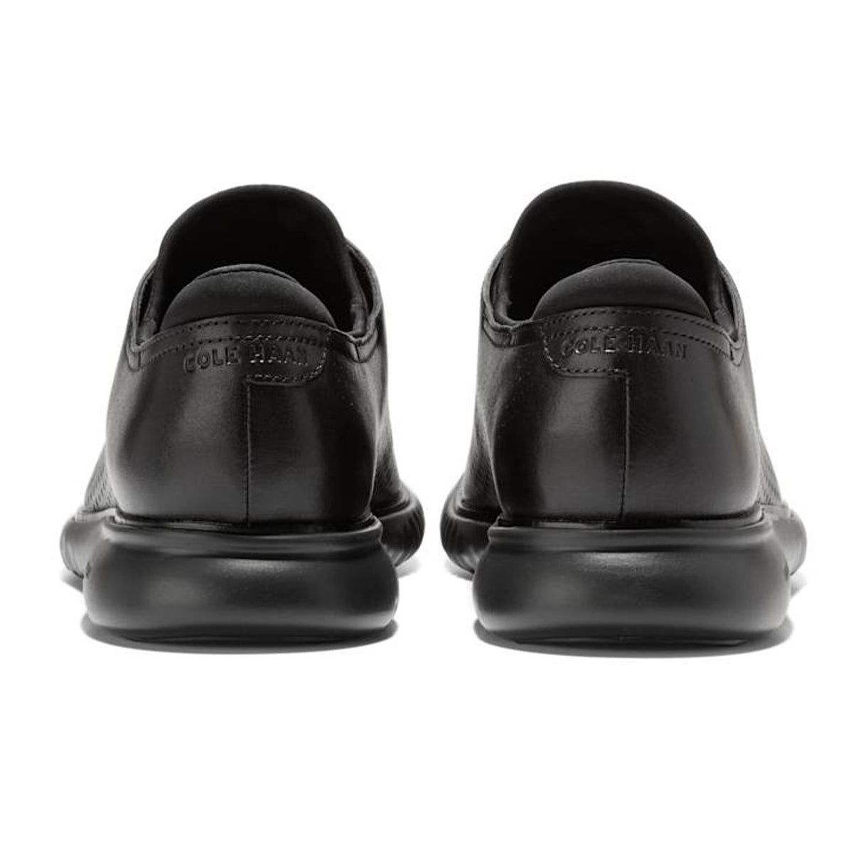 Cole Haan Zerogrand Laser Lined Wingtip Oxford (Men) - Black Leather/Black Dress-Casual - Oxford - The Heel Shoe Fitters