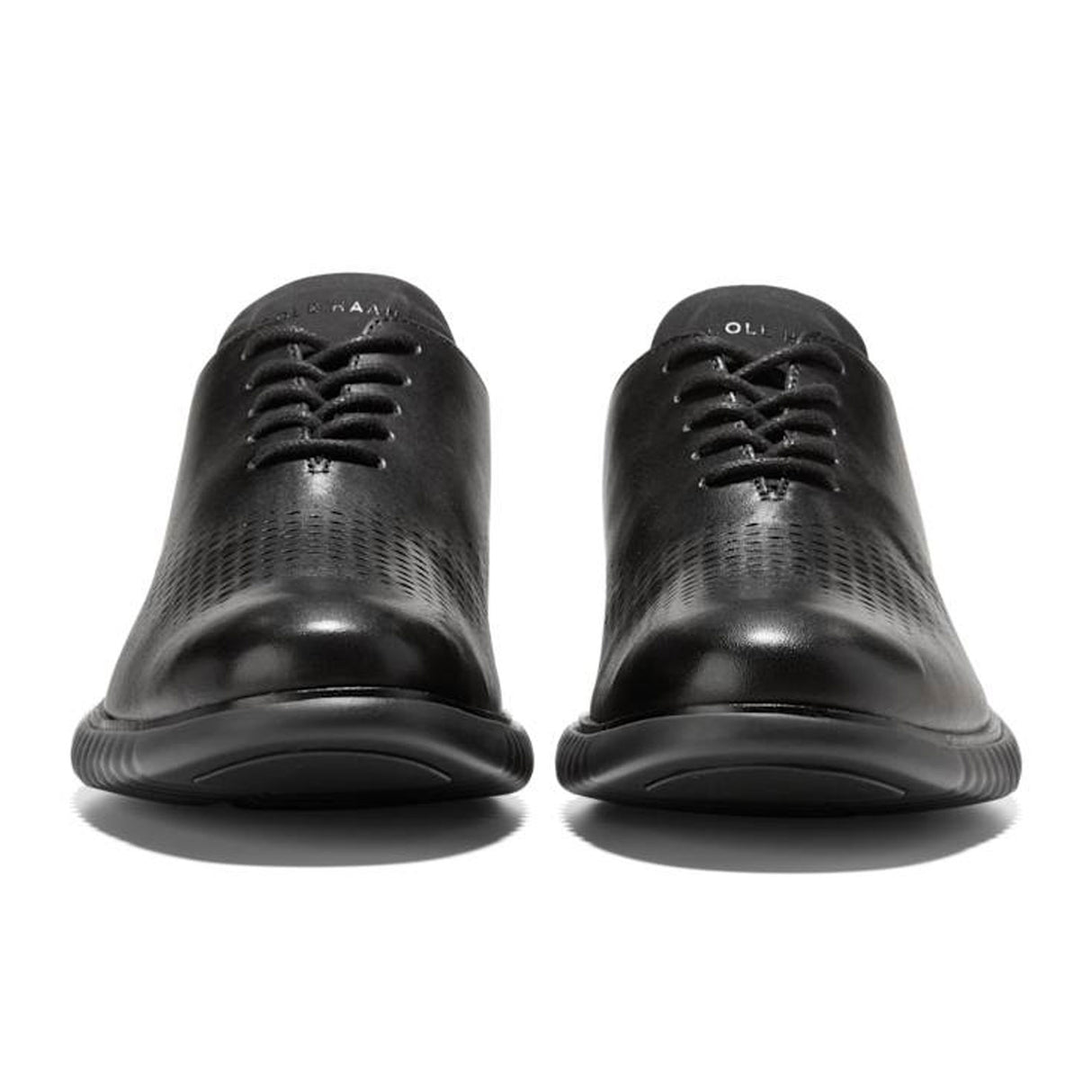 Cole Haan Zerogrand Laser Lined Wingtip Oxford (Men) - Black Leather/Black Dress-Casual - Oxford - The Heel Shoe Fitters