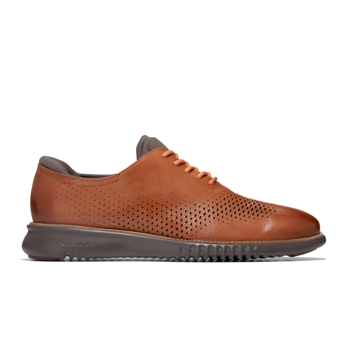 Cole Haan Zerogrand Laser Lined Wingtip Oxford (Men) - British Tan/Java Dress-Casual - Oxford - The Heel Shoe Fitters