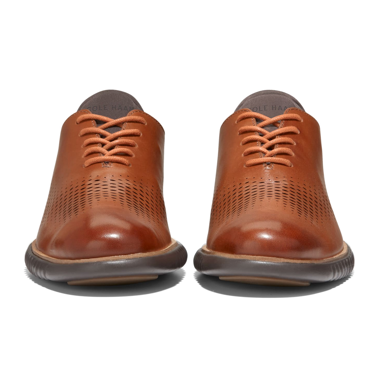 Cole Haan Zerogrand Laser Lined Wingtip Oxford (Men) - British Tan/Java Dress-Casual - Oxford - The Heel Shoe Fitters