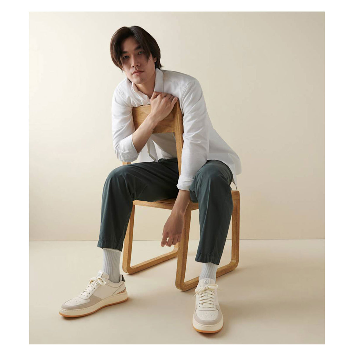 Cole Haan GrandPro Crossover Sneaker (Men) - Ivory/Gum/Black Athletic - Casual - Lace Up - The Heel Shoe Fitters