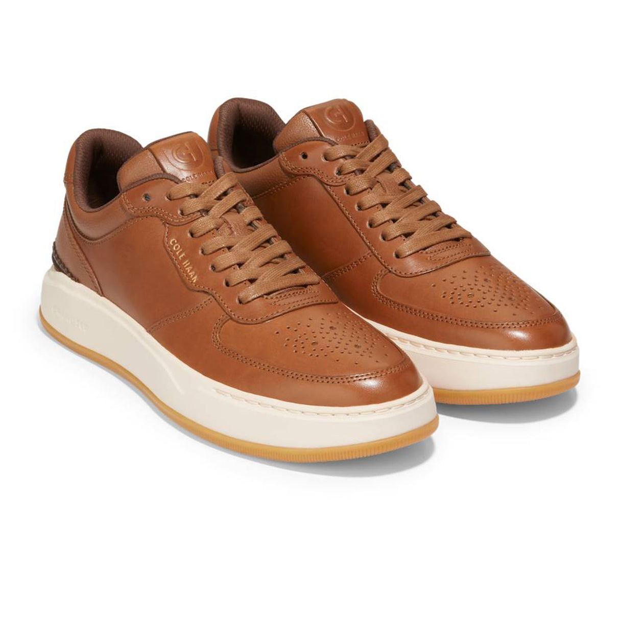 Cole Haan GrandPro Crossover Golf Shoe (Men) - British Tan/Ivory Athletic - Casual - Lace Up - The Heel Shoe Fitters