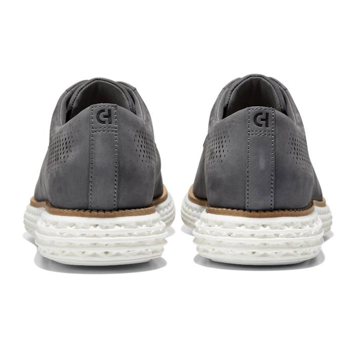 Cole Haan OriginalGrand 2.0 Laser Oxford (Men) - Magnet Nubuck/Optic White Dress-Casual - Oxford - The Heel Shoe Fitters