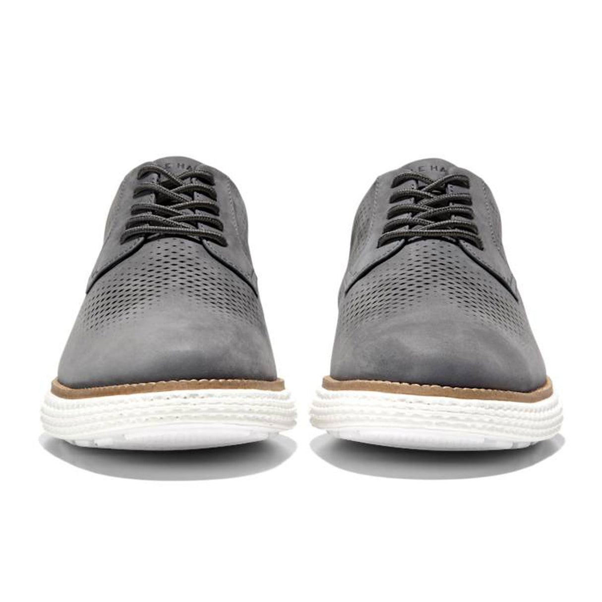 Cole Haan OriginalGrand 2.0 Laser Oxford (Men) - Magnet Nubuck/Optic White Dress-Casual - Oxford - The Heel Shoe Fitters