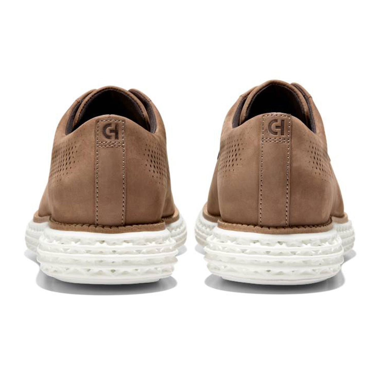 Cole Haan OriginalGrand 2.0 Laser Oxford (Men) - Light Whiskey Nubuck/Optic White Dress-Casual - Oxford - The Heel Shoe Fitters