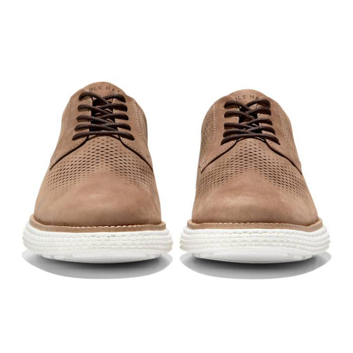 Cole Haan OriginalGrand 2.0 Laser Oxford (Men) - Light Whiskey Nubuck/Optic White Dress-Casual - Oxford - The Heel Shoe Fitters
