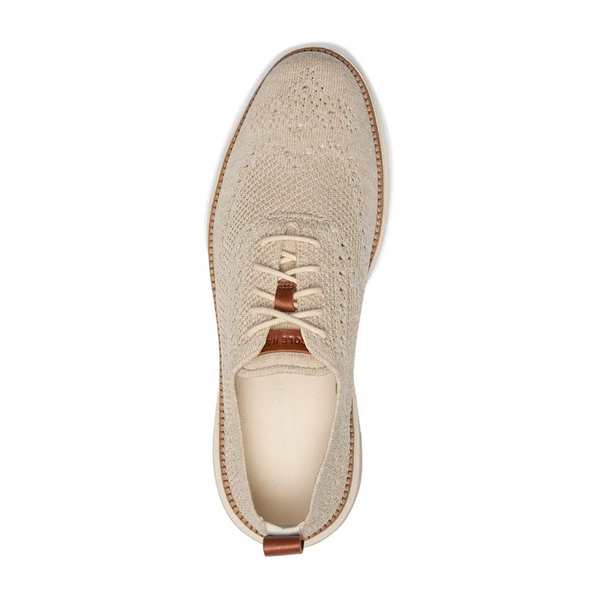 Cole Haan Grand Hurrion Stitchlite Wingtip Oxford (Men) - Birch/Light Sesame/Ivory Dress-Casual - Oxford - The Heel Shoe Fitters