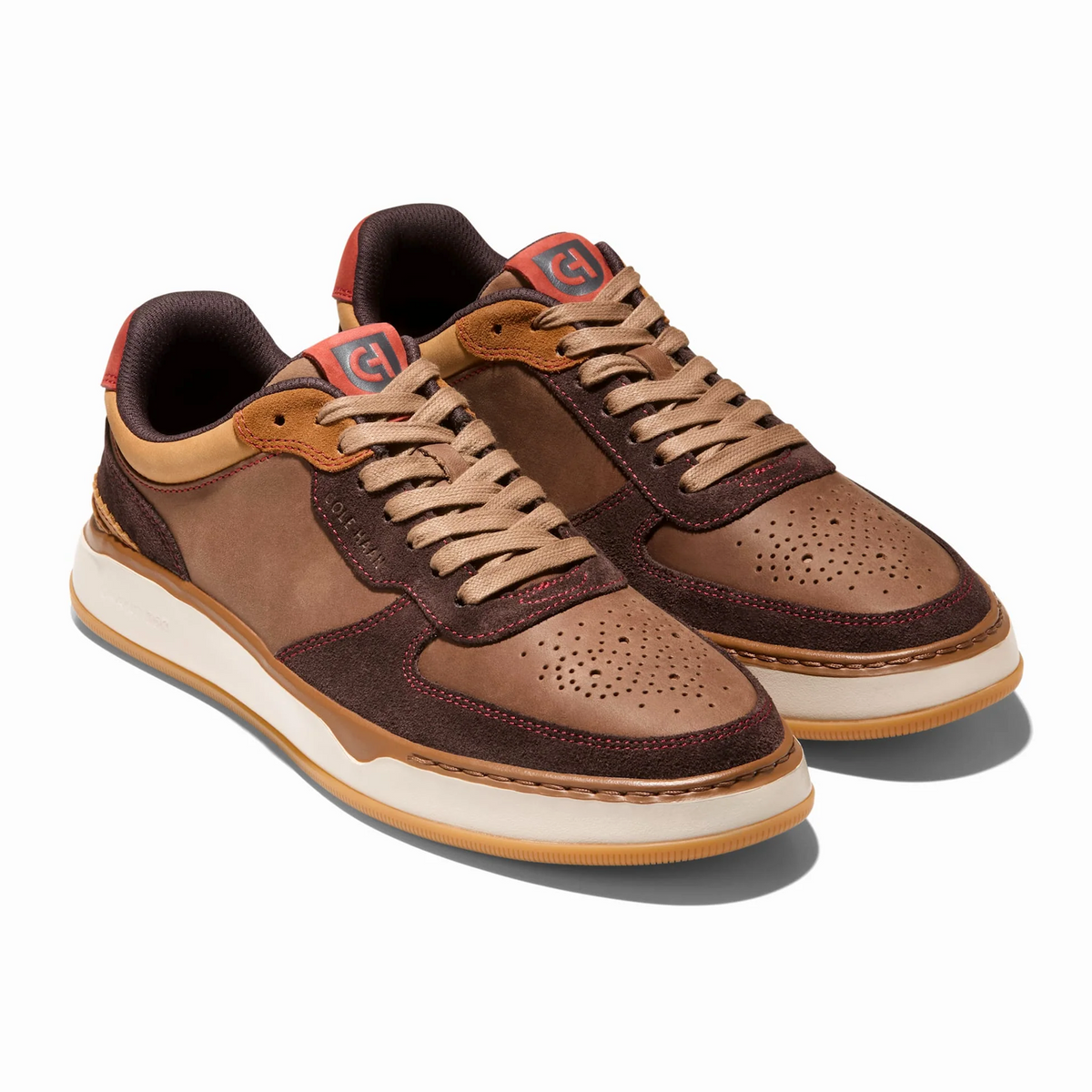 Cole Haan GrandPro Crossover Sneaker (Men) - Toasted Coconut/Tobacco/Red