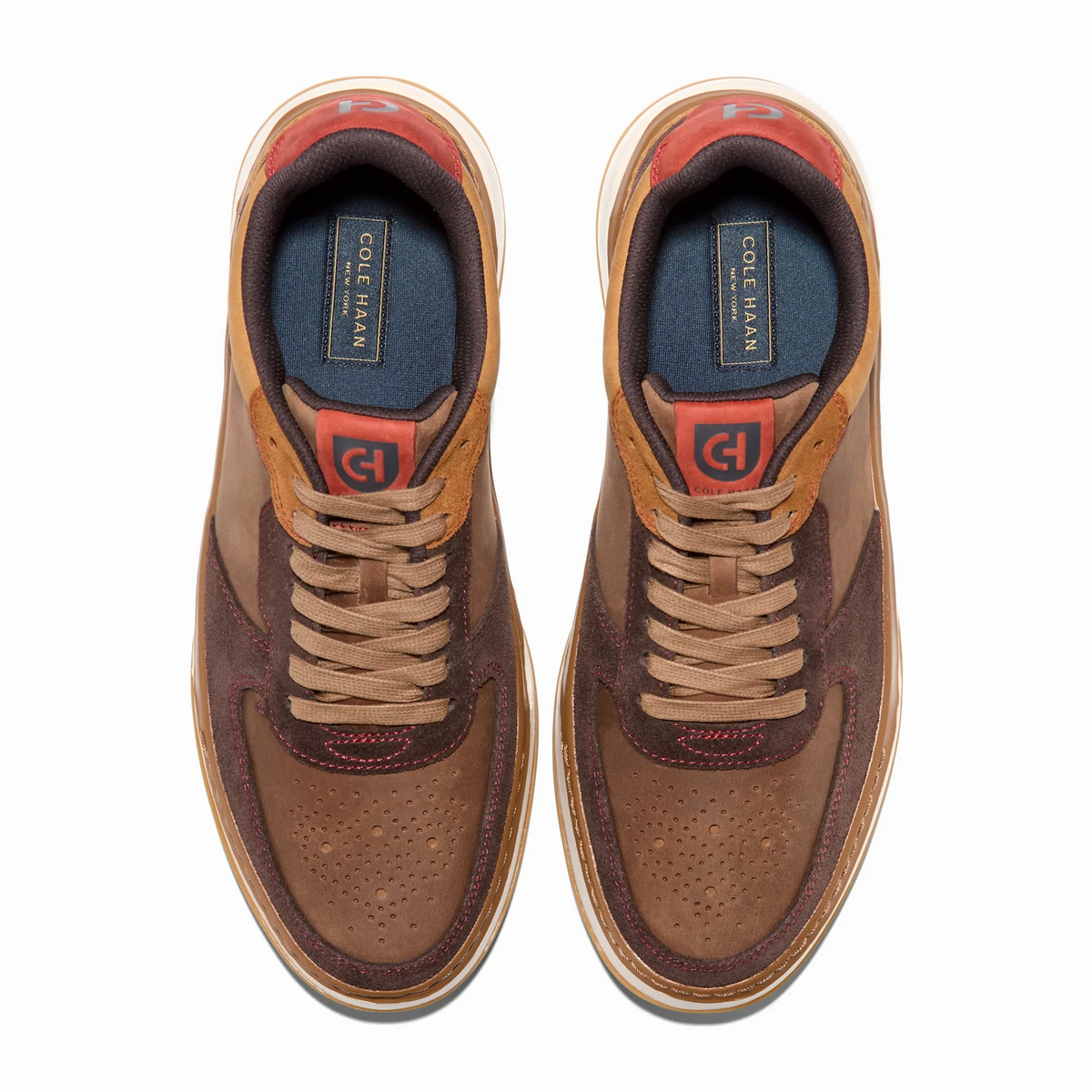 Cole Haan GrandPro Crossover Sneaker (Men) - Toasted Coconut/Tobacco/Red