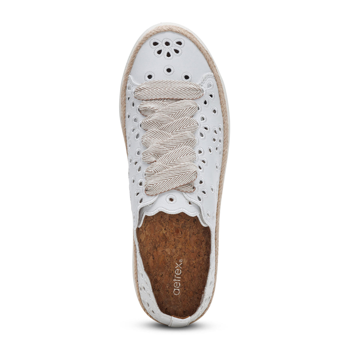 Aetrex Charlotte Sneaker (Women) - White Athletic - Casual - Lace Up - The Heel Shoe Fitters