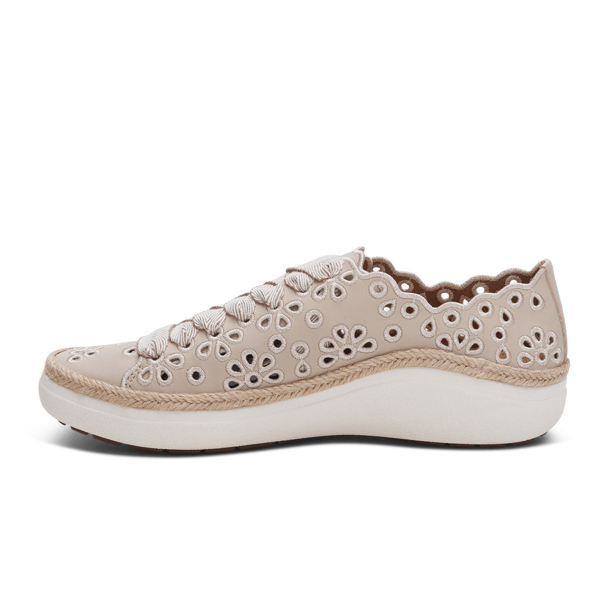 Aetrex Charlotte Sneaker (Women) - Tan Athletic - Casual - Lace Up - The Heel Shoe Fitters