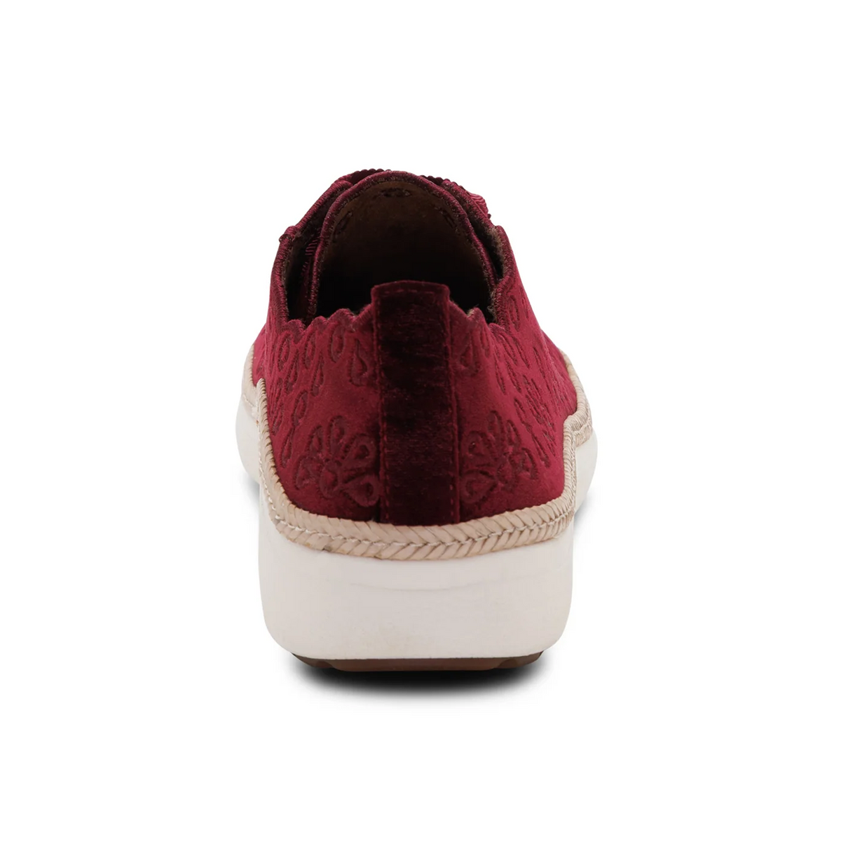 Aetrex Charlotte Sneaker (Women) - Burgundy Velvet Athletic - Casual - Lace Up - The Heel Shoe Fitters