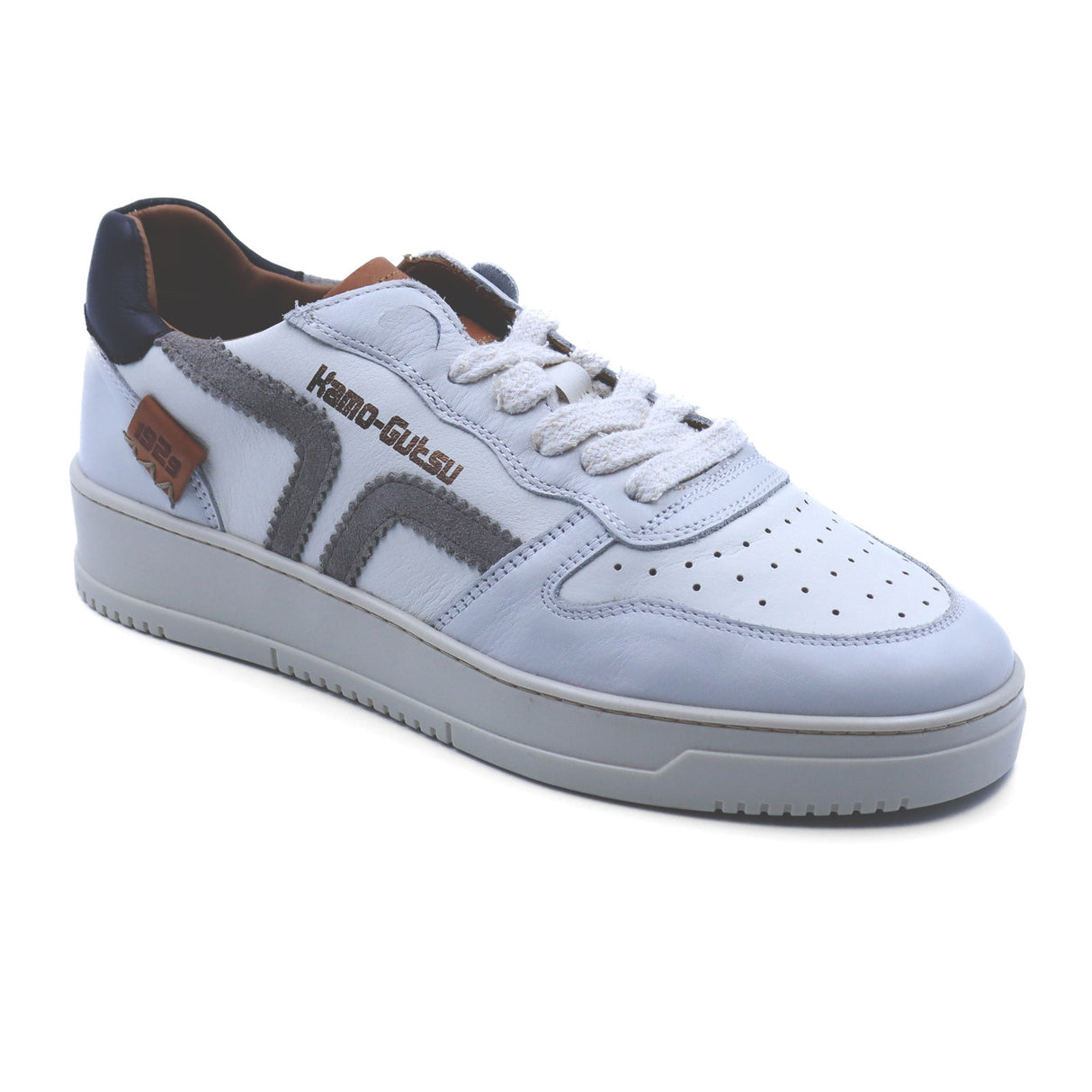 Kamo-Gutsu CAMPO 048 Sneaker (Men) - White/Tundra/Brown Athletic - Casual - Lace Up - The Heel Shoe Fitters