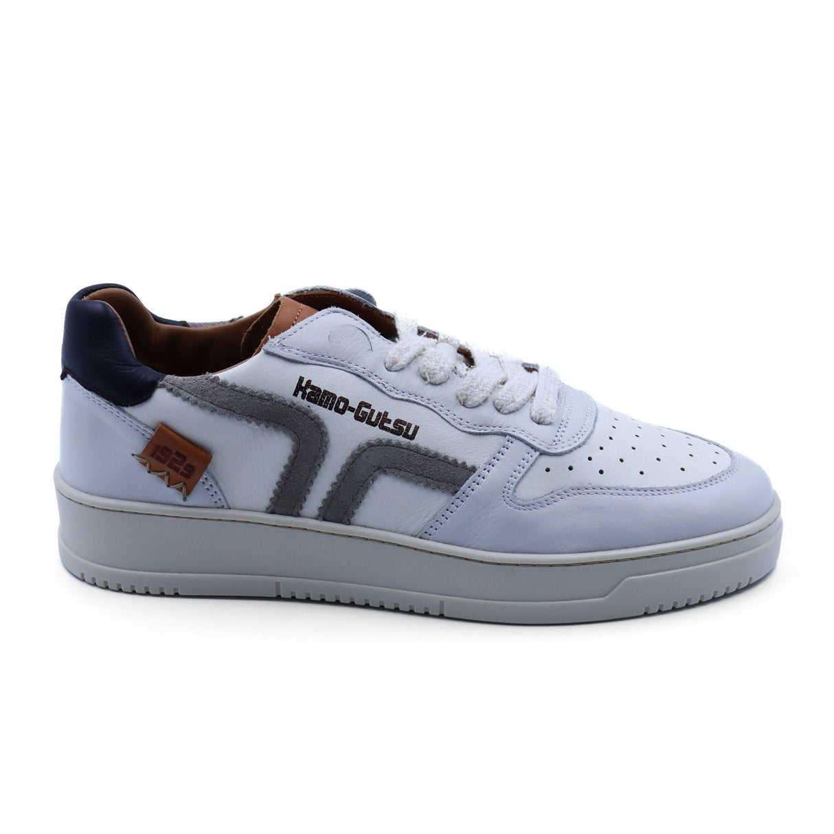 Kamo-Gutsu CAMPO 048 Sneaker (Men) - White/Tundra/Brown Athletic - Casual - Lace Up - The Heel Shoe Fitters