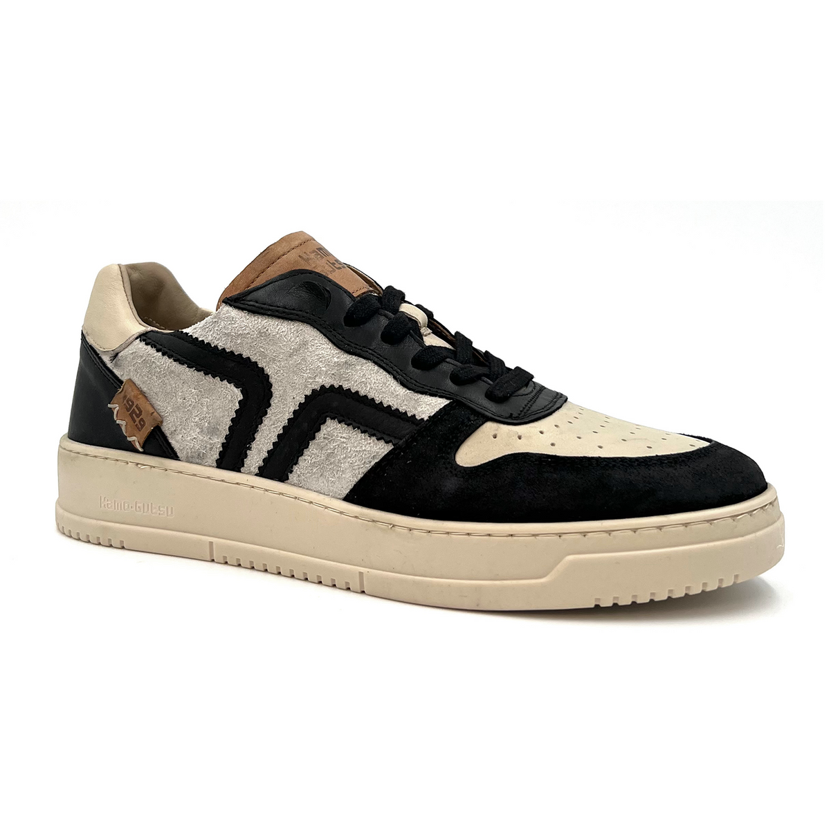 Kamo-Gutsu CAMPO 048 Sneaker (Men) - Nero Combi Athletic - Casual - Lace Up - The Heel Shoe Fitters