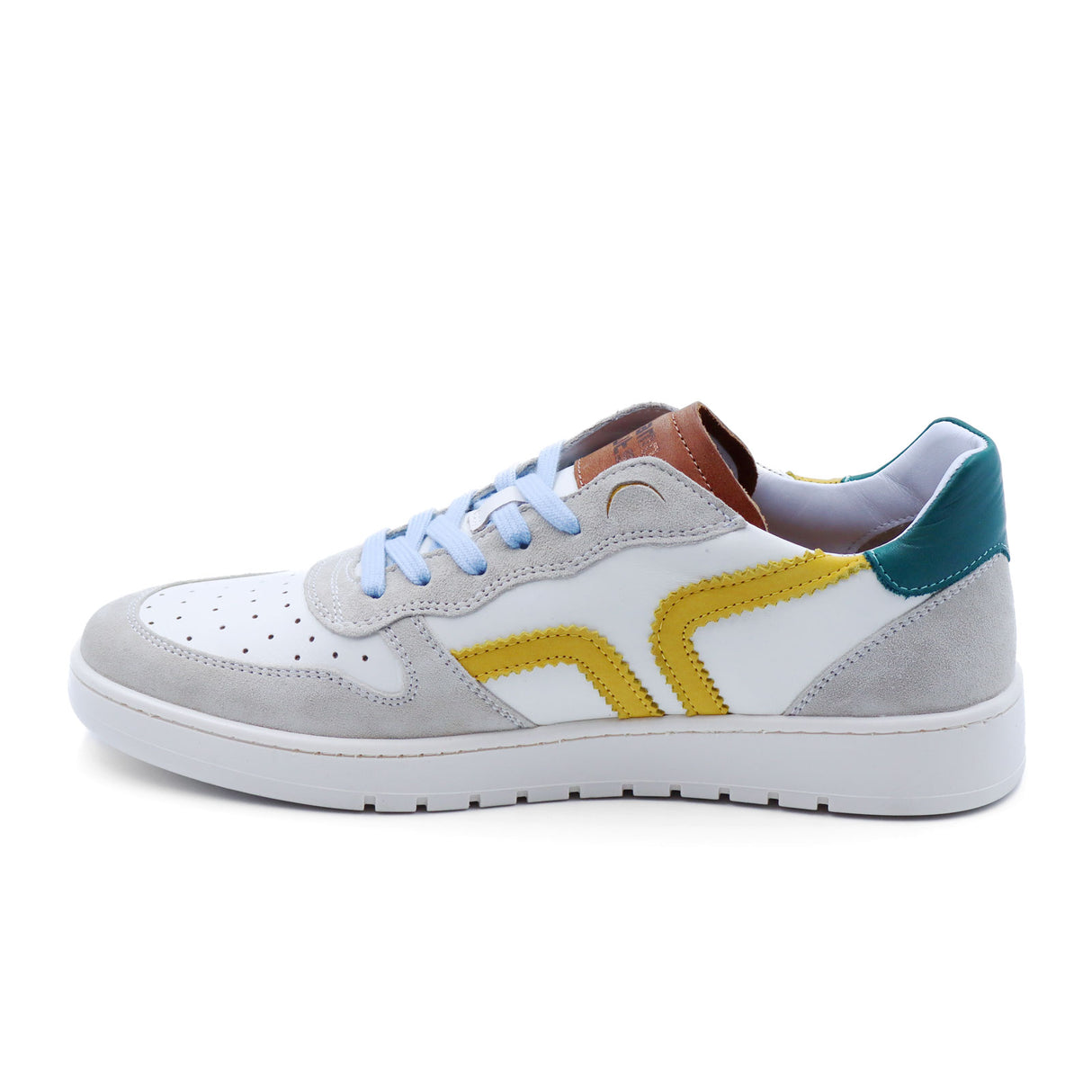 Kamo-Gutsu CAMPO 048 Sneaker (Men) - Cream/White/Cobalt Athletic - Casual - Lace Up - The Heel Shoe Fitters