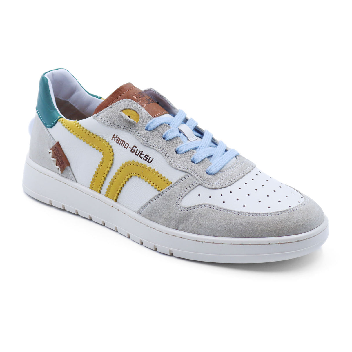 Kamo-Gutsu CAMPO 048 Sneaker (Men) - Cream/White/Cobalt Athletic - Casual - Lace Up - The Heel Shoe Fitters
