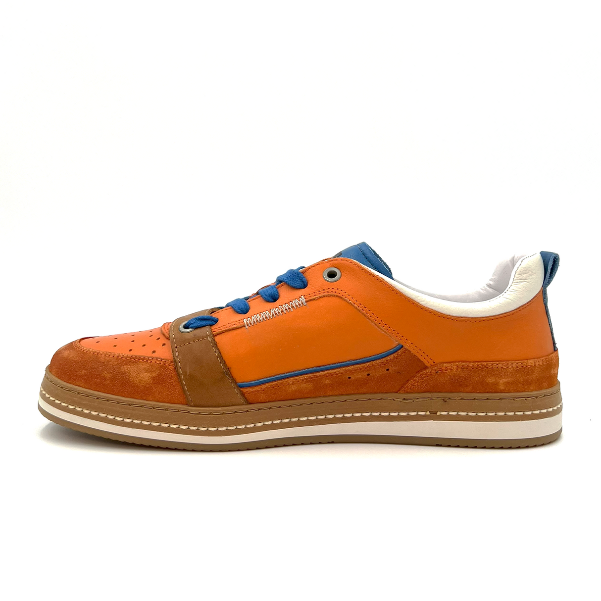 Kamo-Gutsu CAMPO 058 Sneaker (Men) - Lavato/Arancio Athletic - Casual - Lace Up - The Heel Shoe Fitters