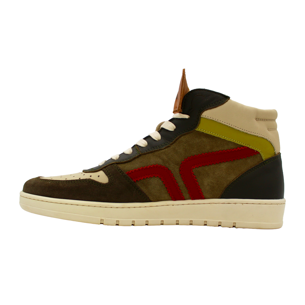 Kamo-Gutsu CAMPO 148 Mid Sneaker (Men) - Musgo/Papavero Athletic - Casual - Lace Up - The Heel Shoe Fitters
