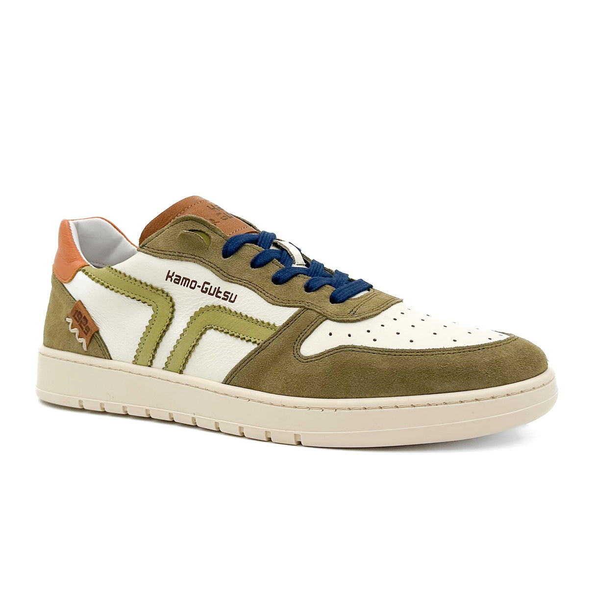 Kamo-Gutsu CAMPO 048 Sneaker (Men) - Khaki/White/Asparagus Athletic - Casual - Lace Up - The Heel Shoe Fitters